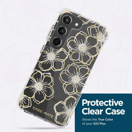 Case-Mate Floral Gems - pouzdro pro Samsung Galaxy S23+ (průhledné)