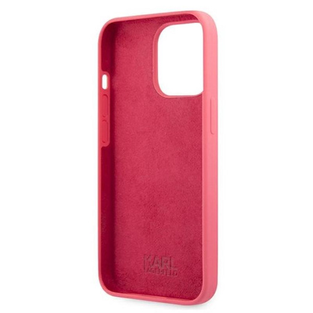 Karl Lagerfeld Silicone Karl & Choupette - iPhone 13 Pro Case (fuchsia)