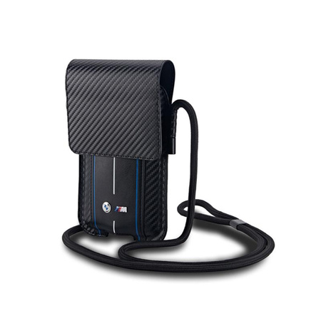 BMW Carbon Blue Stripes Wallet Bag - Phone Bag (black)