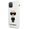 Karl Lagerfeld Fullbody Silicone Iconic - pouzdro pro iPhone 11 Pro (bílé)