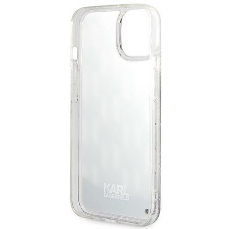 Karl Lagerfeld Monogram Liquid Glitter - pouzdro pro iPhone 14 Plus (černé)