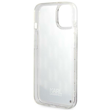 Karl Lagerfeld Monogram Liquid Glitter - Coque iPhone 14 (noir)