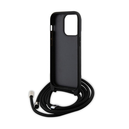 Karl Lagerfeld Crossbody Saffiano Metal Pin Karl & Choupette - pouzdro pro iPhone 13 Pro (černé)