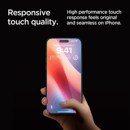 Spigen GLAS.TR EZ FIT Privacy 2-Pack - Tvrzené sklo s filtrem soukromí pro iPhone 16 Pro 2 ks