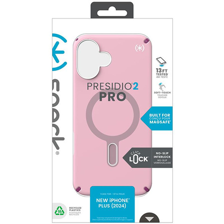 Speck Presidio2 Pro ClickLock & MagSafe - Hülle iPhone 16 Plus (Wednesday Pink / Boysenberry Purple / White)