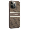 Guess 4G Printed Stripe - Coque pour iPhone 13 Pro (marron)