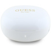 Guess Flat Classic Logo Electroplated - Casque TWS + étui de chargement (blanc)