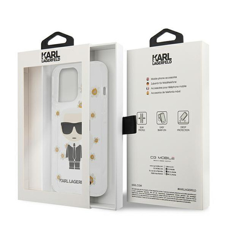 Karl Lagerfeld Iconic Karl Flower - iPhone 13 Pro Max Tasche (Transparent)