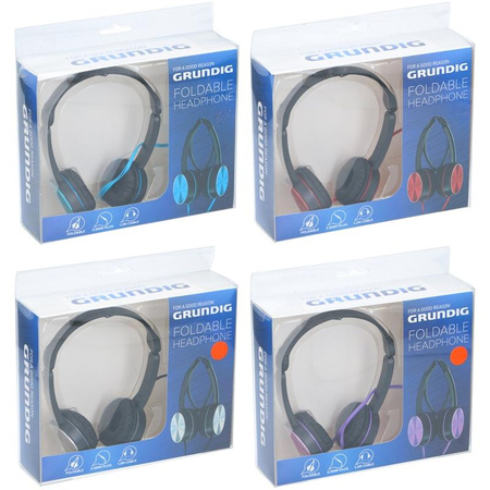 Grundig - Casque intra-auriculaire pliable (rouge)