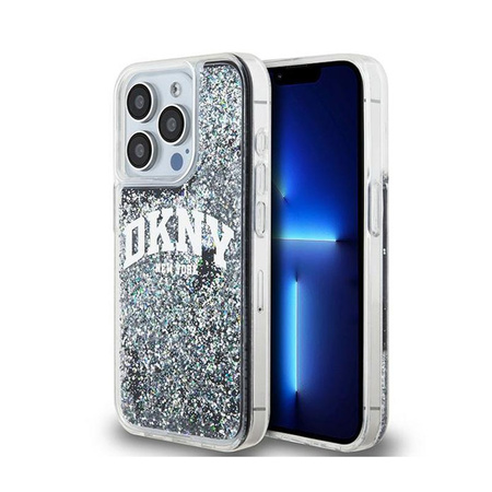 DKNY Liquid Glitter Big Logo - iPhone 14 Pro tok (fekete)