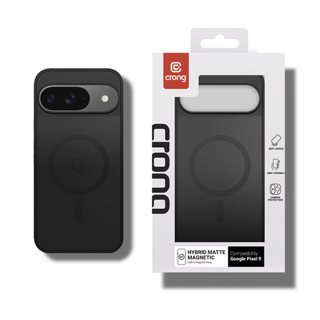 Crong Hybrid Matte Magnetic – MagSafe Google Pixel 9 tok (fekete)