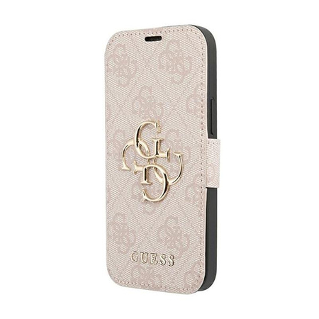 Pouzdro Guess Booktype 4G Big Metal Logo - iPhone 13 Pro Max (růžové)