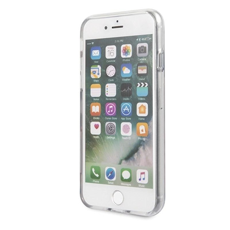 Guess Flower Shiny Collection N3 - Coque iPhone SE 2020 / 8 / 7 (Marine)