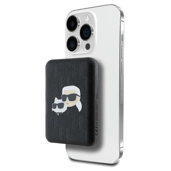 Karl Lagerfeld Karl & Choupette Head Pin MagSafe - Induktion Power Bank 5000 mAh 15W (schwarz)