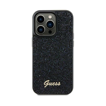 Guess Disco Metal Script - iPhone 12 / iPhone 12 Pro tok (fekete)