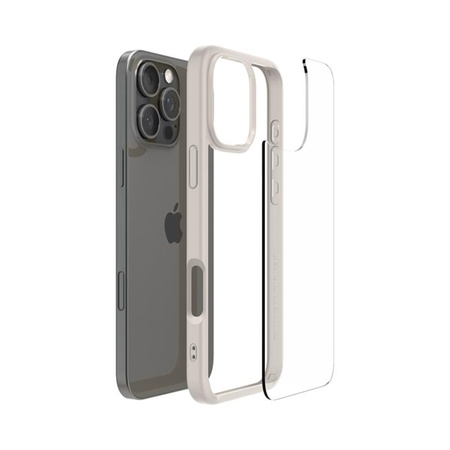 Spigen Ultra Hybrid - Coque pour iPhone 16 Pro (Titane naturel)