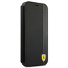 Ferrari Booktype On Track Carbon Stripe - iPhone 13 mini Case (black)