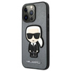 Karl Lagerfeld Saffiano Ikonik Patch - Etui iPhone 13 Pro Max (srebrny)