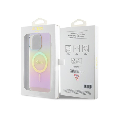 Guess IML Iridescent MagSafe - iPhone 15 Pro Case (rose)