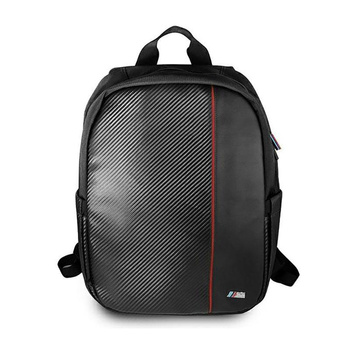 BMW Carbon Red Stripe - Sac à dos pour ordinateur portable 16" (noir)