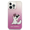 Karl Lagerfeld Choupette Fun - pouzdro pro iPhone 13 Pro Max (růžové)