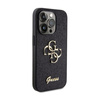 Guess Glitter Script Big 4G - Case for iPhone 15 Pro Max (Black)