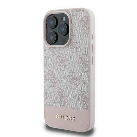 Guess 4G Bottom Stripe - iPhone 16 Pro Max Tasche (rosa)