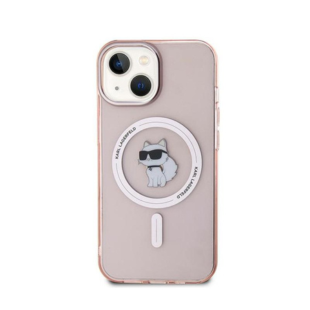 Karl Lagerfeld IML Choupette MagSafe - pouzdro pro iPhone 12 / iPhone 12 Pro (růžové)