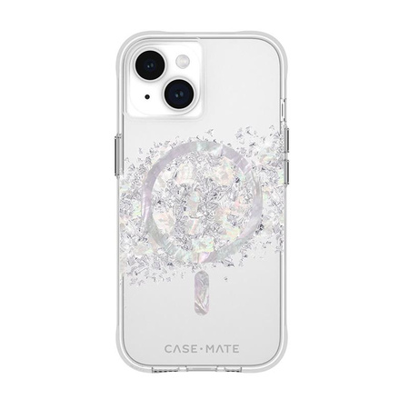 Case-Mate Karat MagSafe - Coque iPhone 15 / iPhone 14 / iPhone 13 décorée avec de la nacre (A Touch of Pearl)