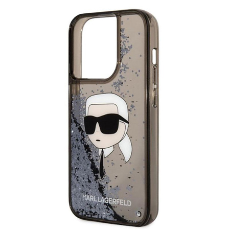 Karl Lagerfeld Liquid Glitter NFT Karl's Head - iPhone 14 Pro Case (black)