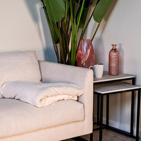 Koc flanelowy 200x150cm (biały)