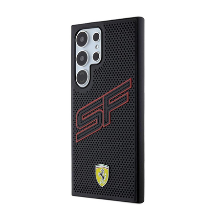 Ferrari Big SF Perforated - Schutzhülle für Samsung Galaxy S24 Ultra (schwarz)