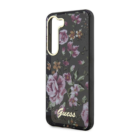 Guess Flower Collection - Étui pour Samsung Galaxy S23 (noir)