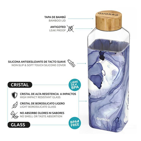 Quokka Storm - Glass water bottle 700 ml (Liquid)