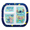 Disney Stitch - Microwave-safe children's plate with compartments from the Stitch & Angel collection (19.5 x 22 cm)