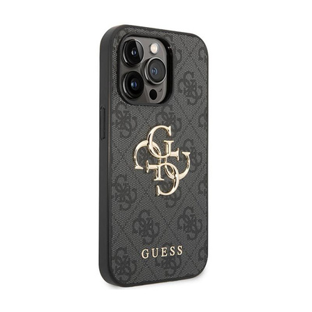 Guess 4G Big Metal Logo - pouzdro pro iPhone 15 Pro Max (šedé)