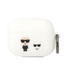 Karl Lagerfeld Silicone Karl & Choupette - pouzdro pro AirPods Pro (bílé)