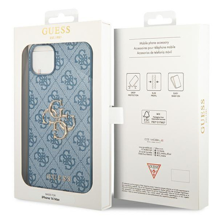 Guess 4G Big Metal Logo - iPhone 14 Plus tok (kék)