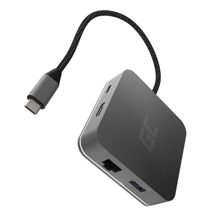 Green Cell - Adapter, Adapter, USB-C HUB 6-in-1 (USB 3.0 HDMI Ethernet USB-C)