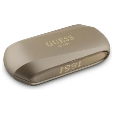 Guess Elongated Metallic Printed Logo - TWS Bluetooth-Kopfhörer + Ladetasche (gold)