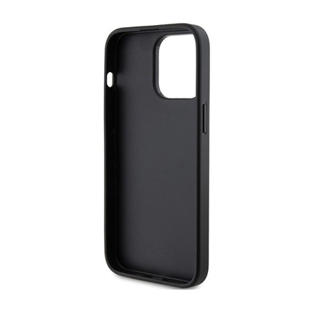 Guess 4G Bottom Stripe Metall Logo Kollektion - iPhone 15 Pro Max Tasche (grau)