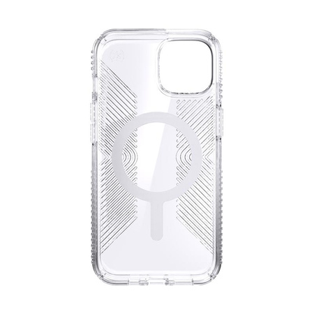 Speck Presidio Perfect-Clear avec Grips + MagSafe - Coque pour iPhone 13 avec revêtement MICROBAN (transparent)
