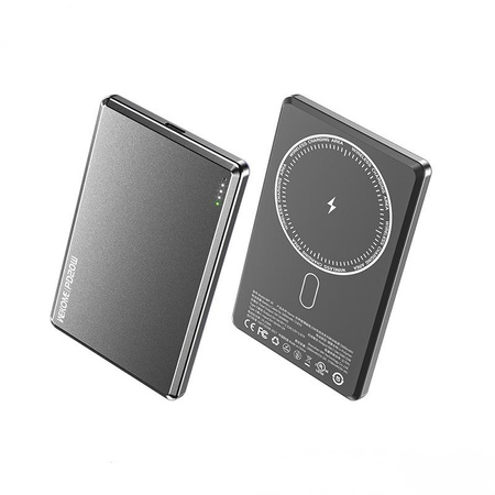 WEKOME WP-30 Mecha Series Ultra Thin - Power bank indukcyjny 5000 mAh Fast Charging PD 20W MagSafe (Tarnish)