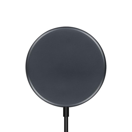 Crong MagSpot Drahtloses Ladegerät - MagSafe 15W Aluminium Induktives Ladegerät (Graphit)