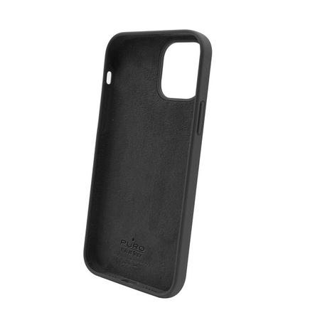 PURO ICON Cover - Coque pour iPhone 12 Mini avec protection antimicrobienne (noir)