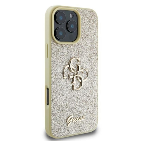 Guess Fixed Glitter Big 4G - iPhone 16 Pro Max Tasche (Gold)