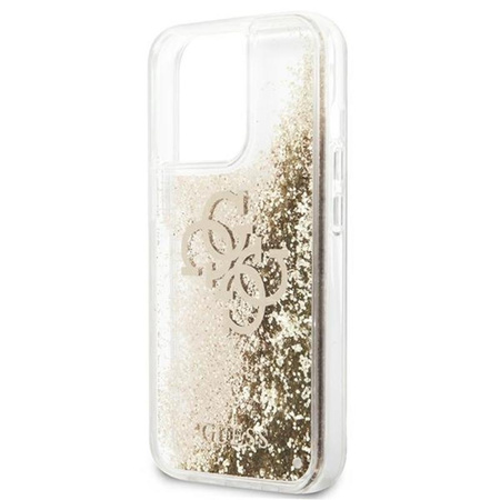 Guess Liquid Glitter 4G Big Logo - iPhone 13 Pro tok (arany)