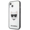 Karl Lagerfeld Choupette Head - pouzdro pro iPhone 13 mini (čiré / černý rámeček)