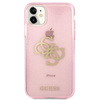Guess Glitter 4G Big Logo - iPhone 11 tok (rózsaszín)
