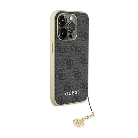 Collection Guess 4G Charms - Coque pour iPhone 15 Pro (gris)
